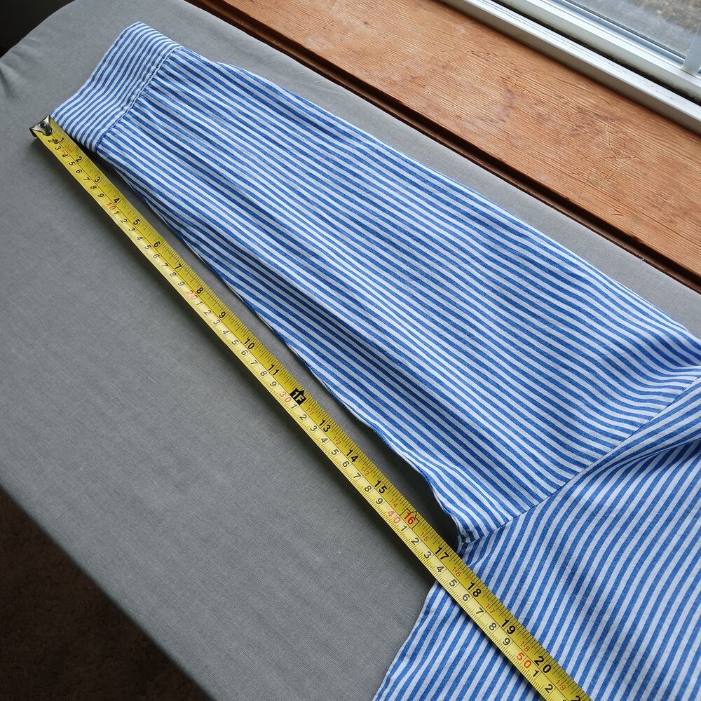 Zeagoo Blue Striped Button-up Shirt L unisex classic office long sleeve collar - Picture 11 of 11